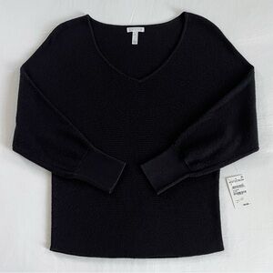 Leith Dolman Sleeve V-Neck Sweater | Black | Size S | NWT